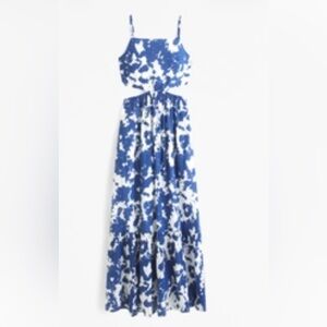 Abercrombie & Fitch crinkle texture cutout Maxi Dress